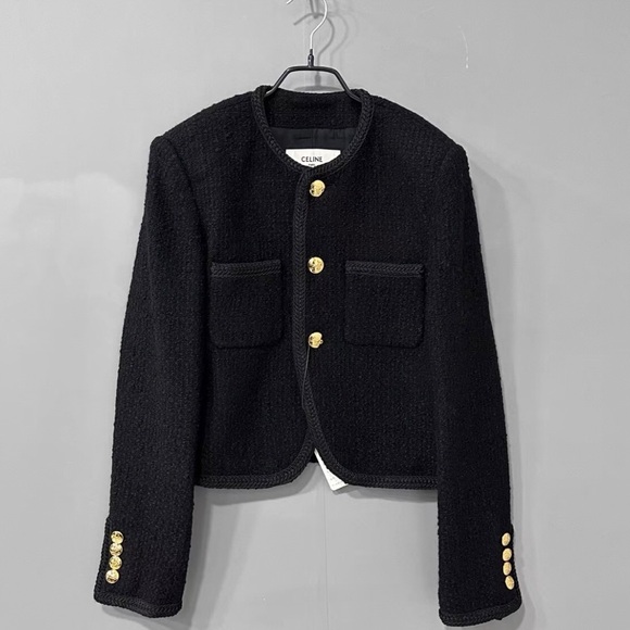 Celine Black Blazer with Gold Buttons